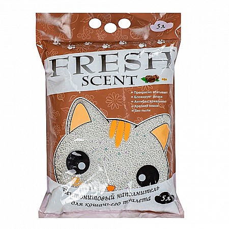 Наполнитель FreshScent 5л Кофе бентонит/ком.