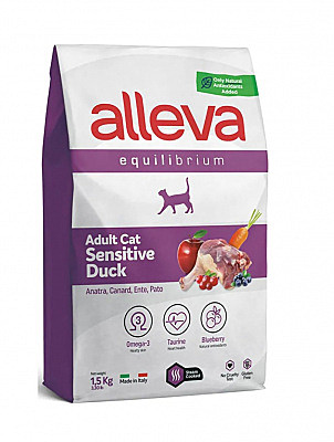 Корм д/к Alleva Equilibrium Sensitive 1,5кг Утка