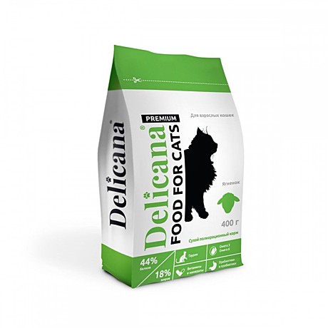 Корм д/к Delicana 400г Ягненок