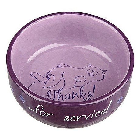 Миска керамика Trixie д/к Thanks for service 300мл*11см