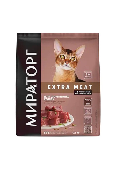 Корм д/к Мираторг 1,2кг Говядина Black Angus домаш.