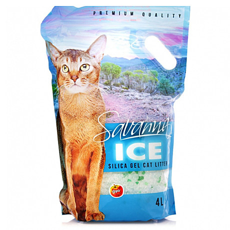 Наполнитель Savanna Ice 4л/1,8кг силикагель/яблоко