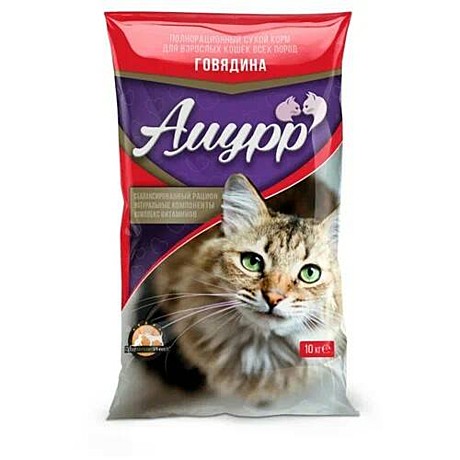 Корм д/к Амурр 10кг Говядина