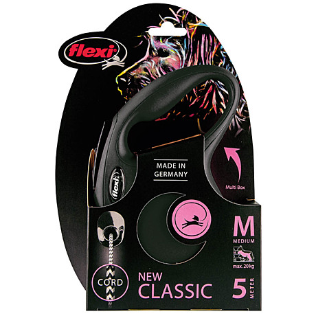 Рулетка Flexi New Classic М 25кг/5м/лента черная