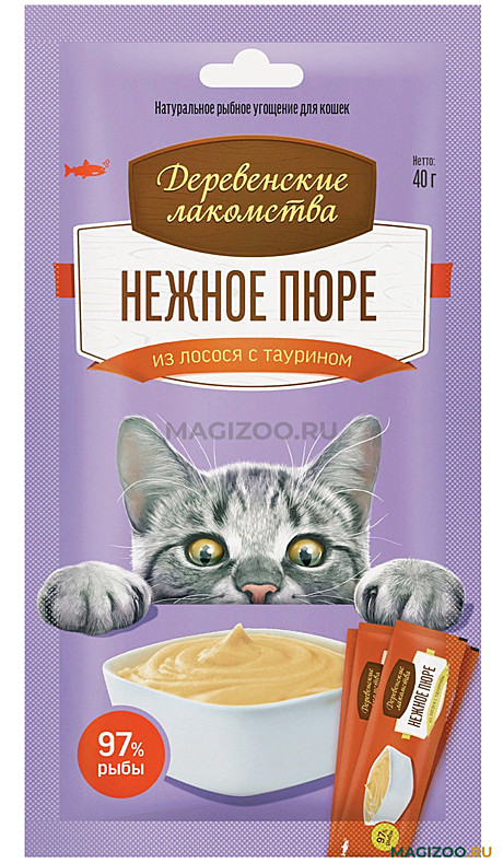 Лак-во д/к Деревенские лак-ва Пюре Лосось 4/40г