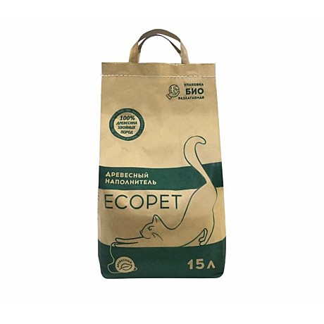 Наполнитель ECOPET 15л древесный