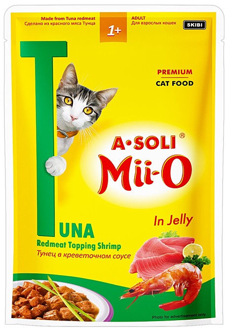 Корм д/к A-Soli Mii-O пауч 80г Тунец/кревет.соус