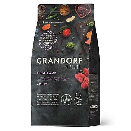 Корм д/к Grandorf Fresh Adult 400г Ягненок/Батат