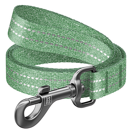 Поводок Waudog 15мм/1,5м S/светоотраж./зеленый