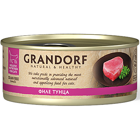 Корм д/к Grandorf ж/б 70г Филе тунца