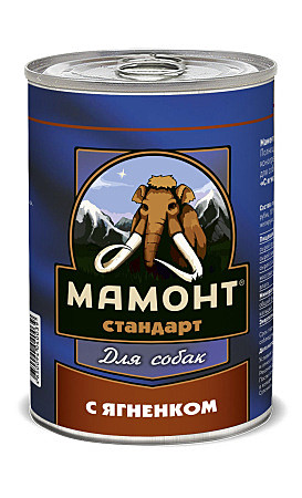 Корм д/с Мамонт ж/б 970г Ягненок