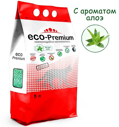 Наполнитель ECO-Premium Алоэ 5л древес/ком./смыв. 