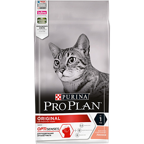 Корм д/к Pro Plan 1,5кг Лосось д/органов чувств