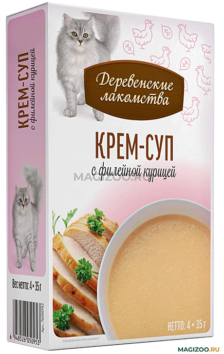 Крем-суп д/к Дерев.лакомства пауч 35г*4шт Филейная курица