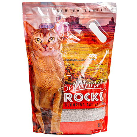 Наполнитель Savanna Rocks 5л/3,8кг без запаха/ком.