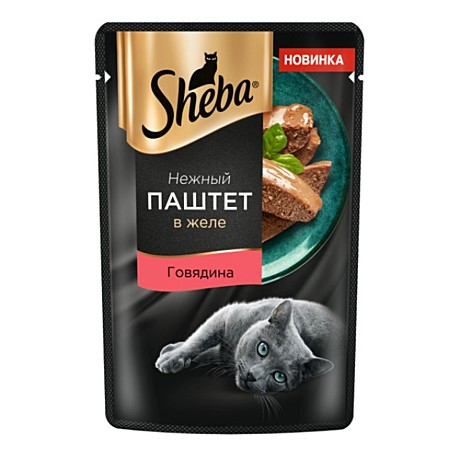 Корм д/к Sheba пауч 75г Говядина/паштет