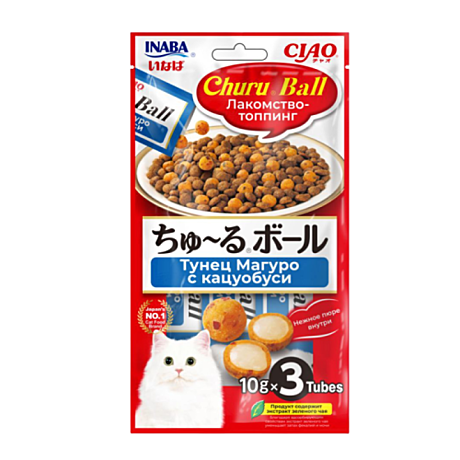 Лак-во-топинг д/к Inaba Ball Шарики Тунец Магуро/Кацуобуси 3*10г