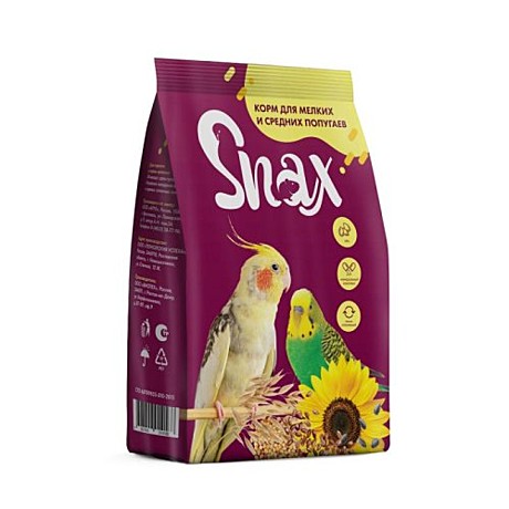 Корм д/попугаев Snax Daily 500г