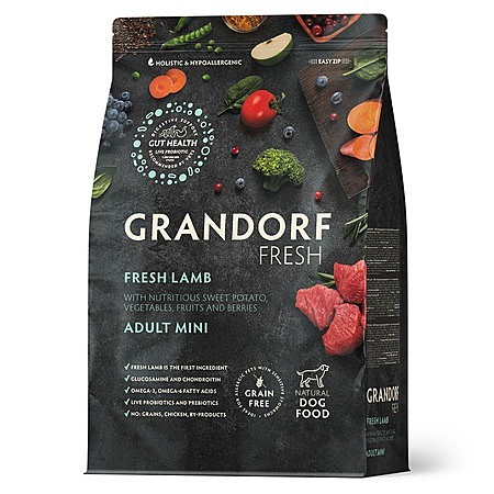 Корм д/с Grandorf Fresh Mini 3кг Ягненок/Батат д/мел.пород