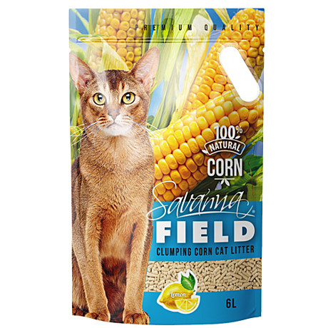 Наполнитель Savanna Field Corn 6л Лимон кукуруз/смыв/ком.