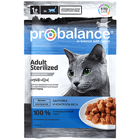 Корм д/к ProBalance Sterilized пауч 85г стерил.