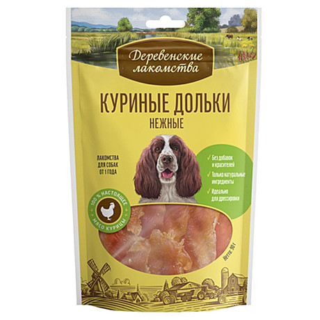 Лак-во д/с Деревенские лак-ва Куриные дольки нежные 90г