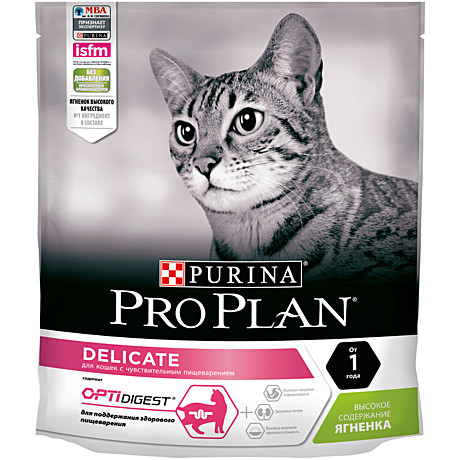 Корм д/к Pro Plan Delicate 400г Ягненок чувств/пищевар.