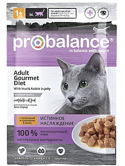 Корм д/к ProBalance пауч 85г Телятина/Кролик