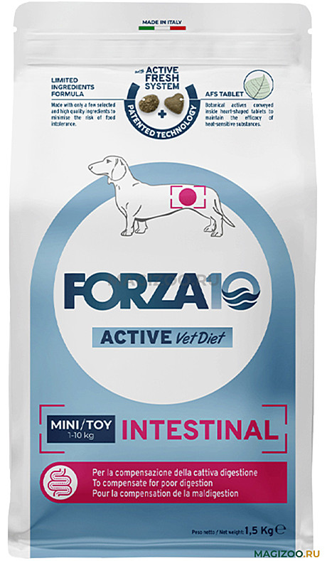 Корм д/с Forza10 Active Line Intestinal Mini 1,5кг проблем.пищеварение