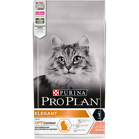 Корм д/к Pro Plan Elegant 1,5кг Лосось д/кожи/шерсти