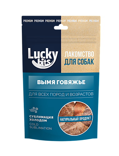 Лак-во д/c Lucky bits Вымя говяжье 60г (сублимация)