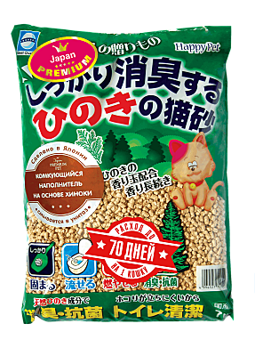 Наполнитель Japan Premium Pet 7л Древесный с хиноки