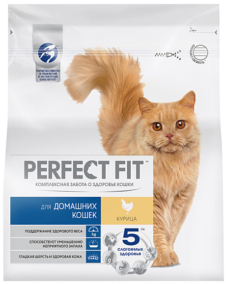 Корм д/к Perfect Fit 1,2кг Курица д/домаш.