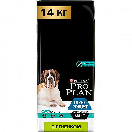 Корм д/с Pro Plan Large Rodust 14кг Ягненок д/мощ.телосложение