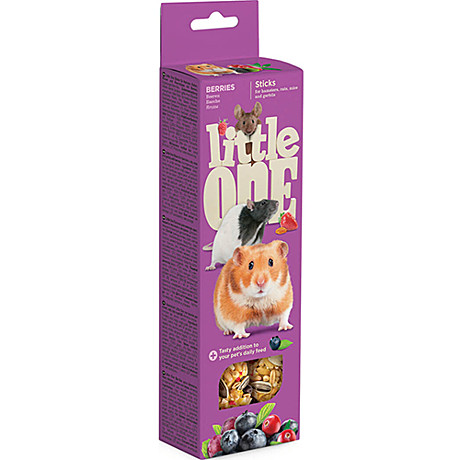 Лак-во д/мел.грызунов Little One Палочки Ягоды 2*60г