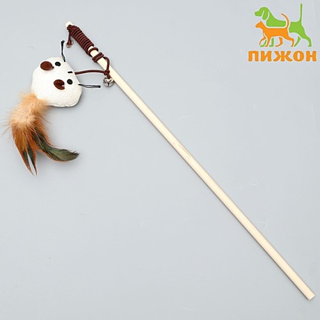 Игрушка д/к Дразнилка Мышь из натур.материалов 40см
