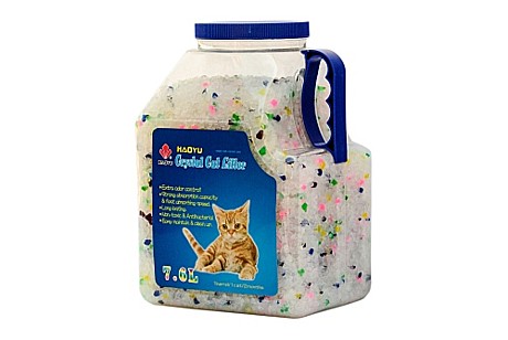 Наполнитель Cristal Cat Litter 7,6л силикагель/цв.гранулы/банка