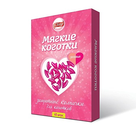 Мягкие коготки Clini 40шт/розовые