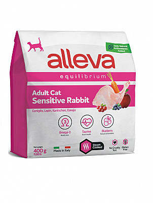 Корм д/к Alleva Equilibrium Sensitive 400г Кролик