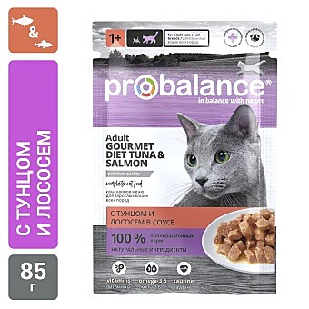Корм д/к ProBalance пауч 85г Тунец/Лосось