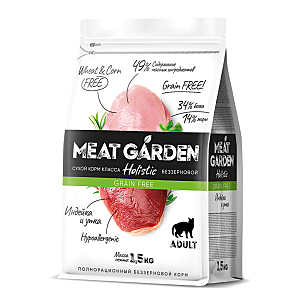 Корм д/к Meat Garden Holistic GF 1,5кг Индейка/Утка