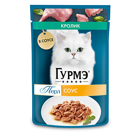Корм д/к Gourme Перл пауч 75г Кролик/Соус