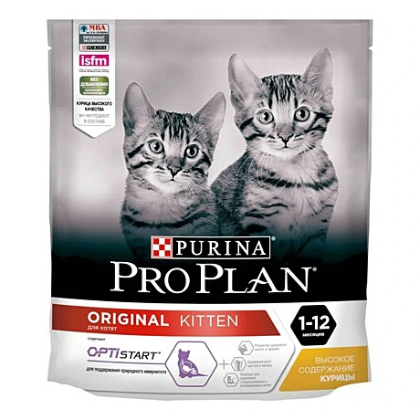Корм д/котят Pro Plan Kitten 400г Курица