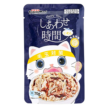 Корм функц. д/к CattyMan Момент счастья пауч 70г Сардина/Тунец