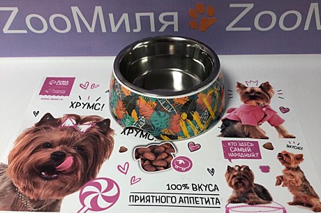 Миска Keiko Листья 800мл/меламин/металл/нескользящая