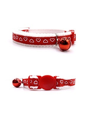 Ошейник Japan Premium Pet Сердечки красный