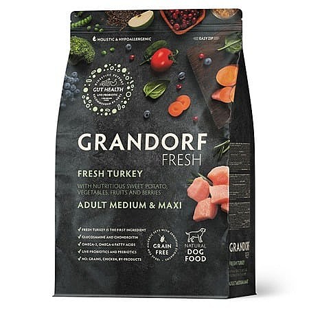 Корм д/с Grandorf Fresh Medium/Maxi 10кг Индейка/Батат