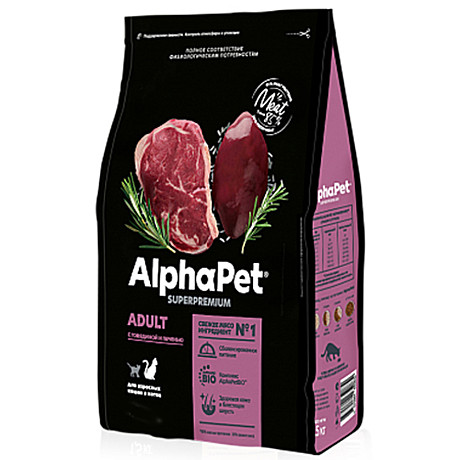 Корм д/к AlfaPet 400г Говядина/Печень 