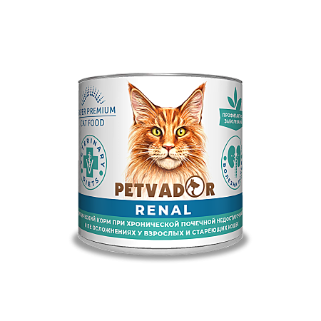 Корм д/к Petvador ж/б 240г Renal Почеч.недостаточность