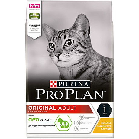 Корм д/к Pro Plan Original 3кг Курица здоровье почек